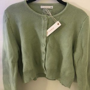 Green sweater top
